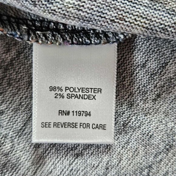 One World Women’s XL Floral Rhinestone Skull Embellished Tunic Top Whimsy Artsy - Picture 8 of 8